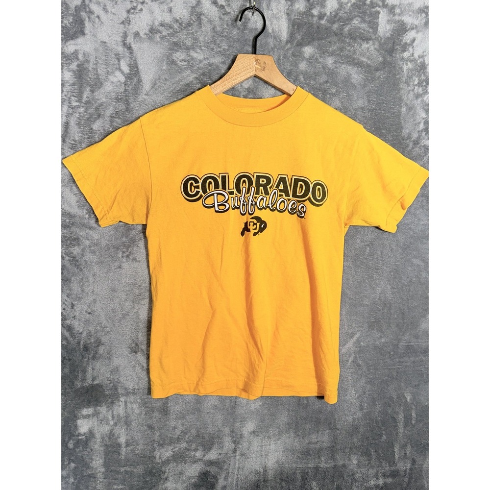 Colorado Buffaloes TCX Apparel Mens T Shirt Small Yellow Graphic Cotton